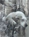 Forêt, chien de chasse et pâquerette